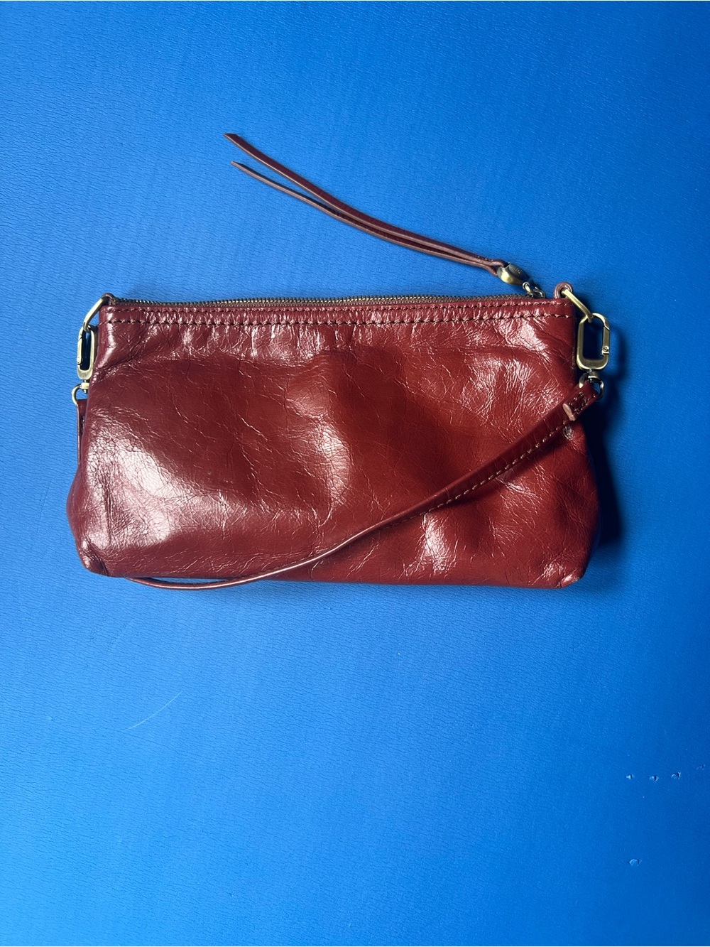 HOBO Red Leather Wristlet Clutch - Picture 2 of 10
